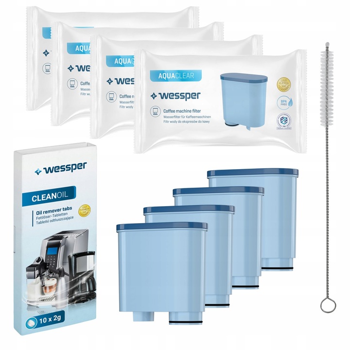 Kit intretinere 4 bucati Filtru de apa si Tablete CA6903 CA6704 Philips Saeco Latte Go