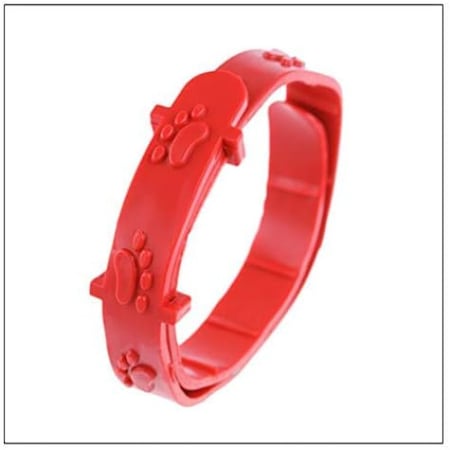 Set de 3 zgarzi antipurici pentru caini/pisici, Sunmostar, Rosu
