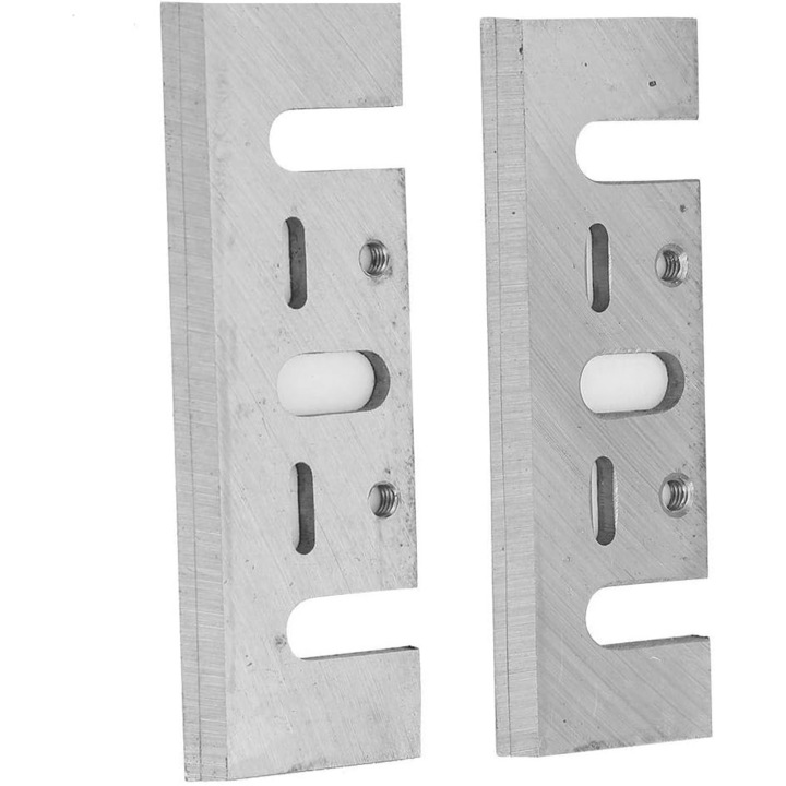 Set 2 lame pentru rindea, Sunmostar, Otel, Argintiu