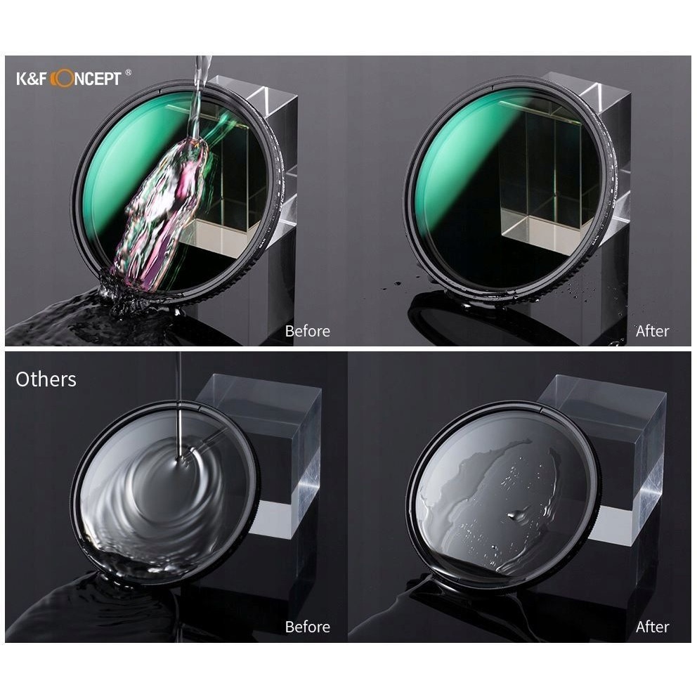 K&F Concept 82mm Filtre Black Diffusion 1 Et 3 Chiffons - Black Mist Effet Cinématique Pour Objectifs Photo Vidéo