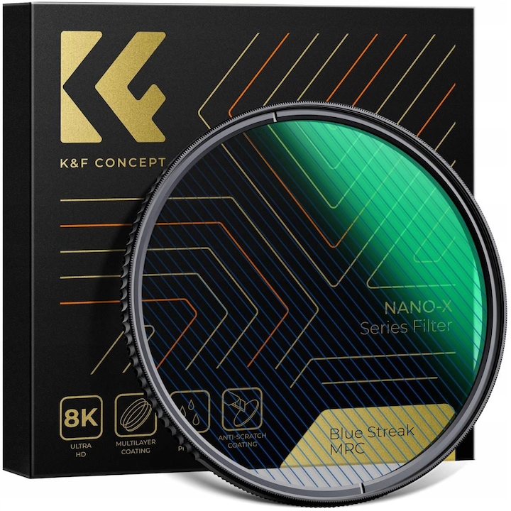 Анаморфен филтър Blue Streak K&F NANO-X MRC, 72mm, KF01.2100