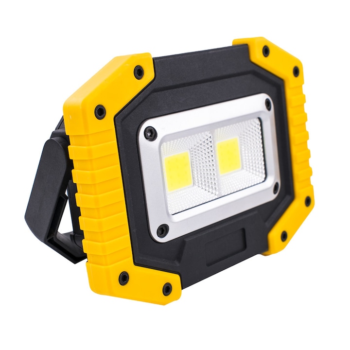 LED прожектор HERUSI 30W, 3 режима, преносим, водоустойчив, 1500lm, 180° регулируем