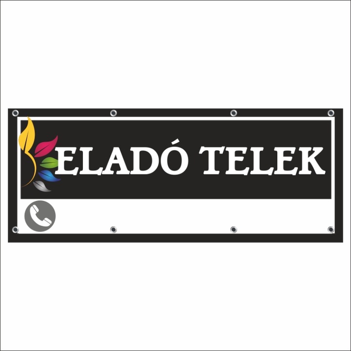 Banner MEDIA, "Eladó telek" modell1, 200 x 80 cm