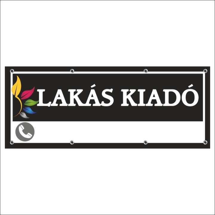 Banner MEDIA, "Lakás kiadó" modell1, 250 x 100 cm