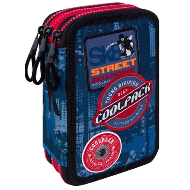 Калъф с три Coolpack отделения, Полиестер, Многоцветен