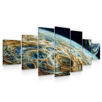 Set Tablou DualView Startonight Planeta colorata, 7 piese, luminos in intuneric, 100 x 240 cm Set Tablou DualView Startonight Planeta colorata, 7 piese, luminos in intuneric, 100 x 240 cm