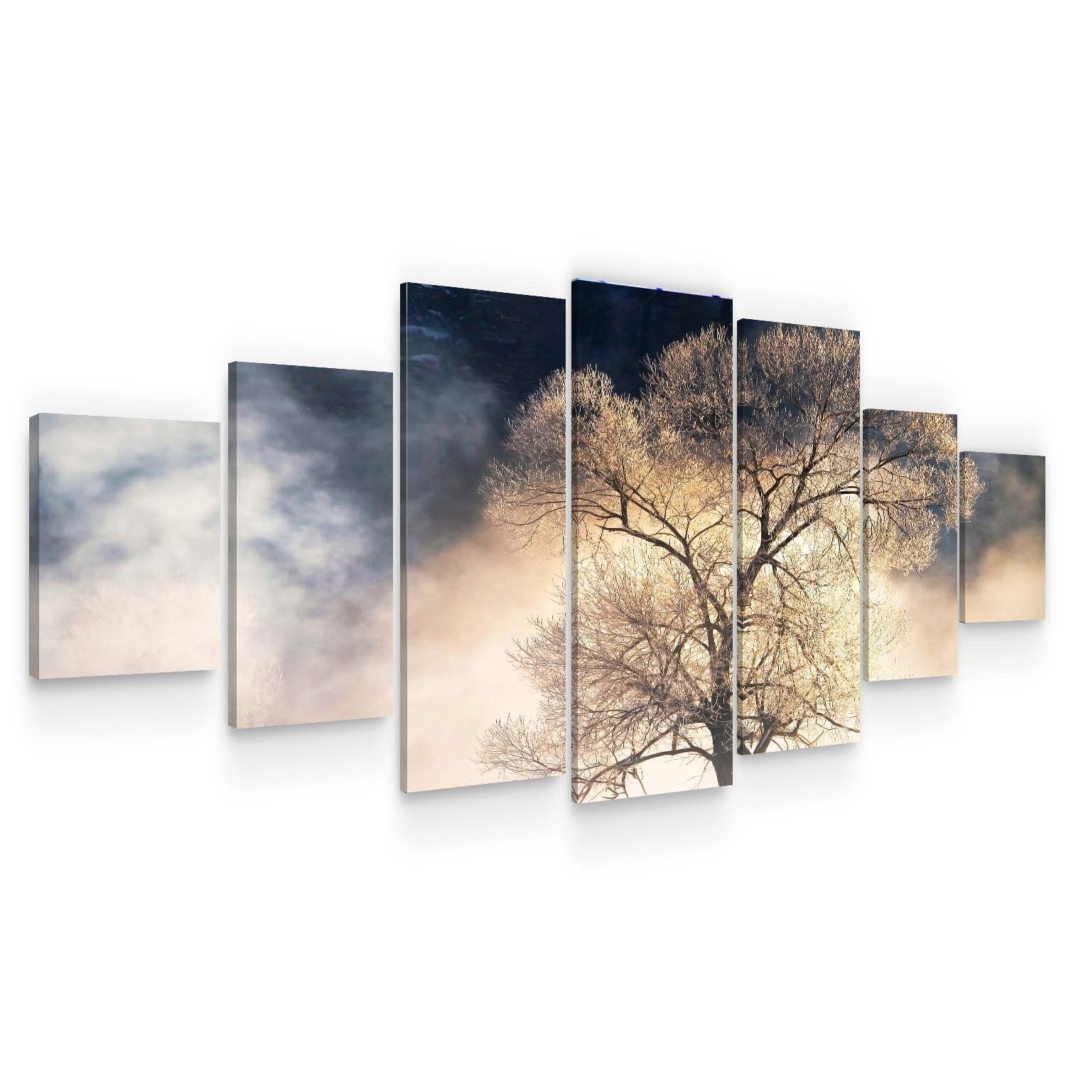 Set Tablou DualView Startonight Copac misterios, 7 piese, luminos in intuneric, 100 x 240 cm