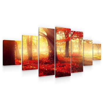 Set Tablou DualView Startonight Padurea rosie, 7 piese, luminos in intuneric, 100 x 240 cm Set Tablou DualView Startonight Padurea rosie, 7 piese, luminos in intuneric, 100 x 240 cm