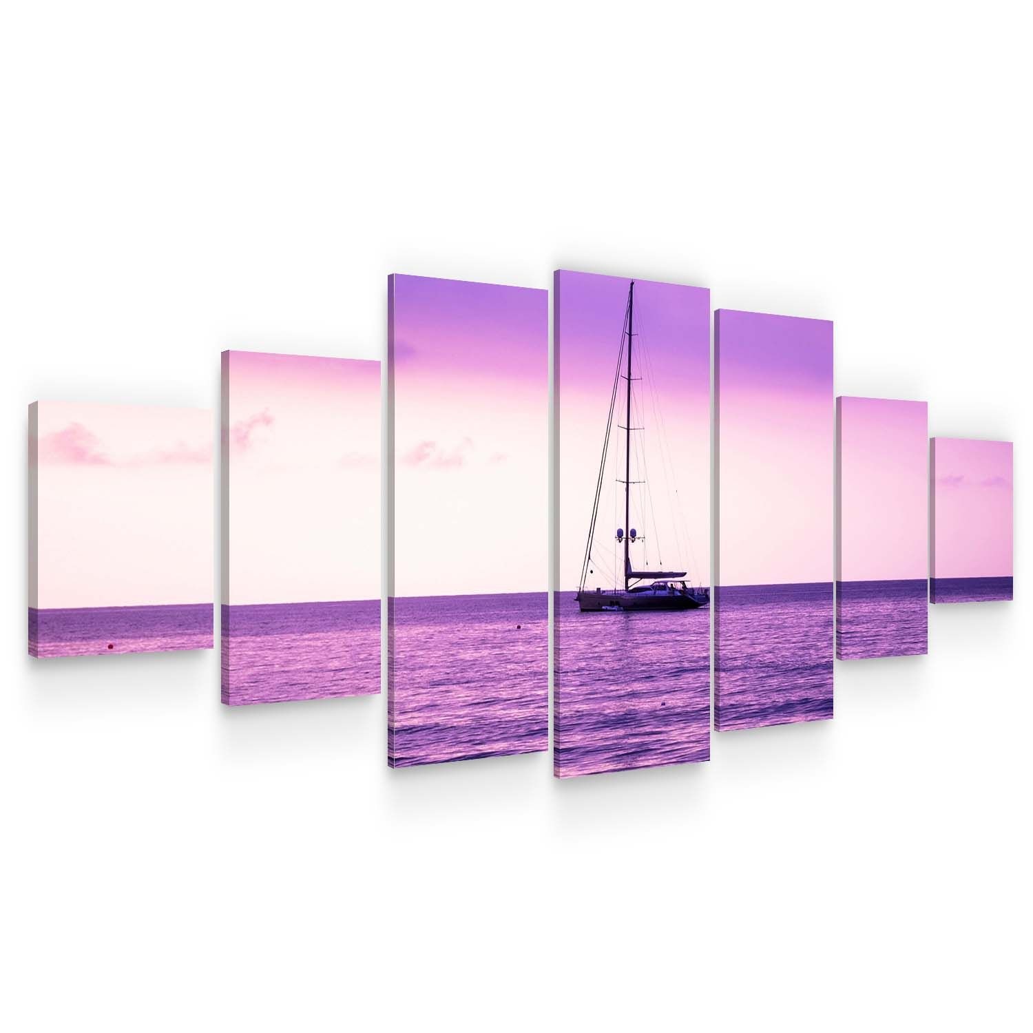 Set Tablou DualView Startonight Ocean violet, 7 piese, luminos in intuneric, 100 x 240 cm