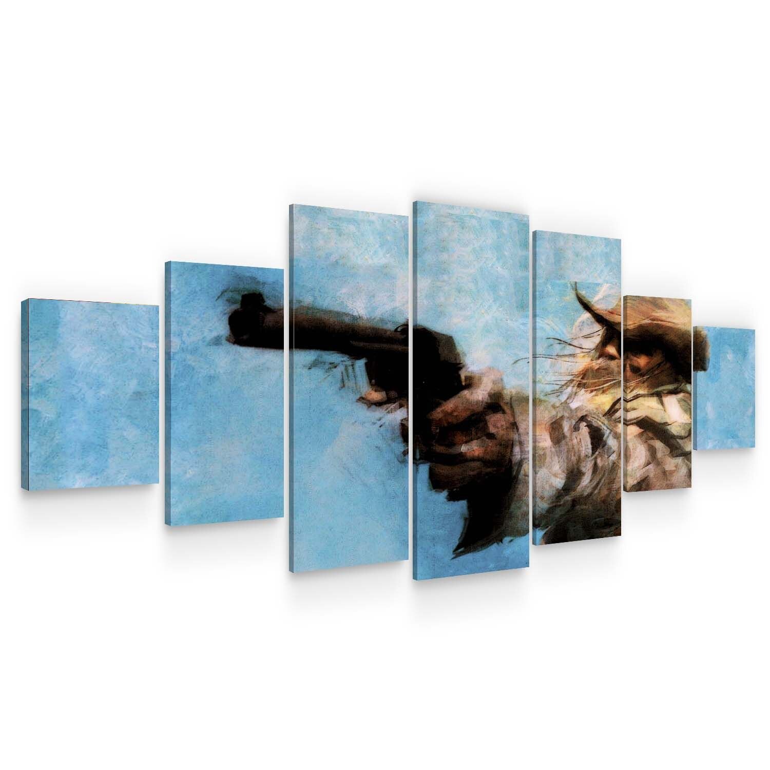 Set Tablou DualView Startonight Om cu revolver, 7 piese, luminos in intuneric, 100 x 240 cm