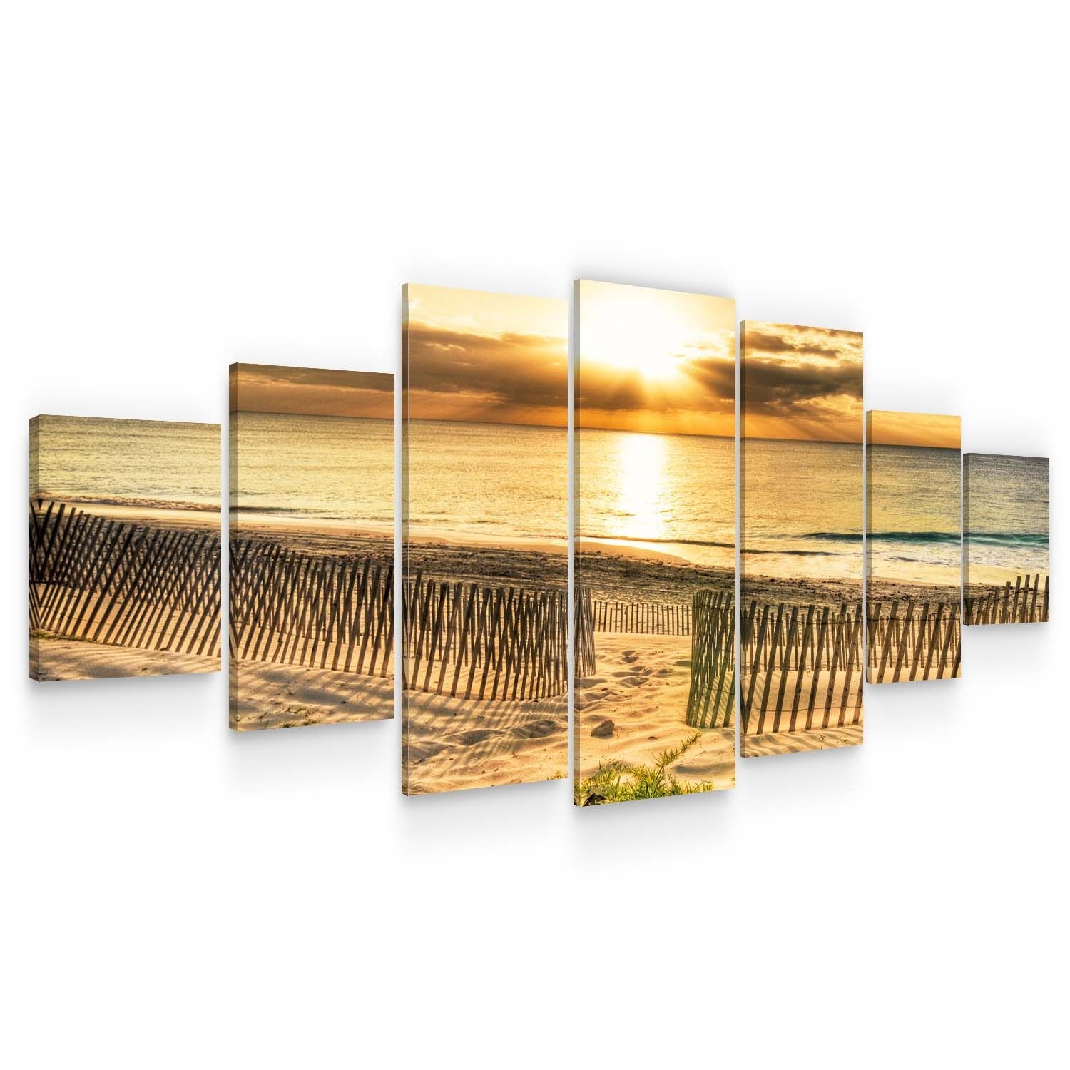 Set Tablou DualView Startonight Apus la mal, 7 piese, luminos in intuneric, 100 x 240 cm