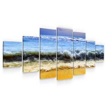 Set Tablou DualView Startonight Valuri, 7 piese, luminos in intuneric, 100 x 240 cm Set Tablou DualView Startonight Valuri, 7 piese, luminos in intuneric, 100 x 240 cm