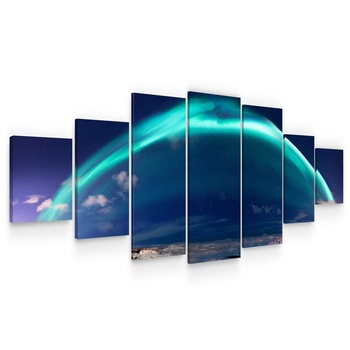 Set Tablou DualView Startonight Abstract albastru, 7 piese, luminos in intuneric, 100 x 240 cm Set Tablou DualView Startonight Abstract albastru, 7 piese, luminos in intuneric, 100 x 240 cm