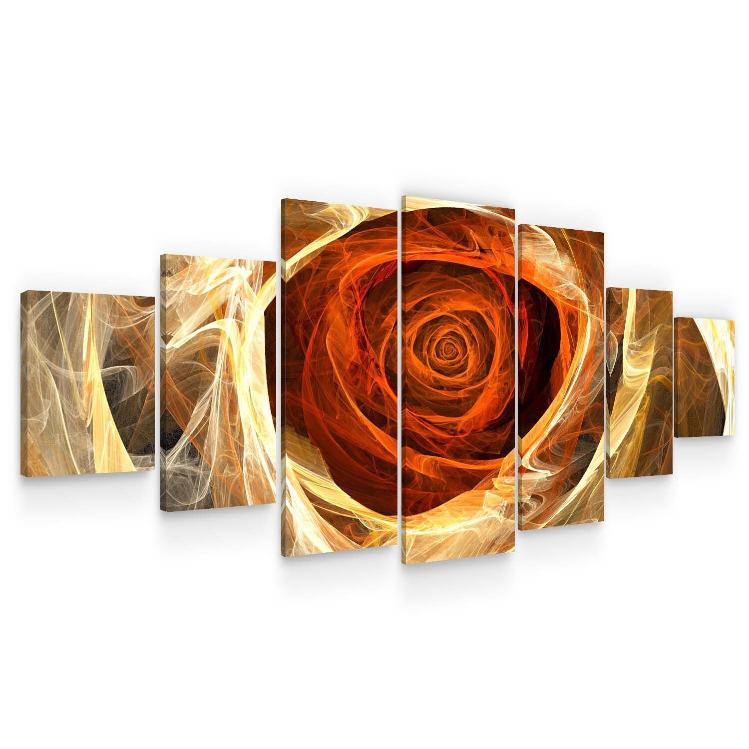 Set Tablou DualView Startonight Trandafir, 7 piese, luminos in intuneric, 100 x 240 cm