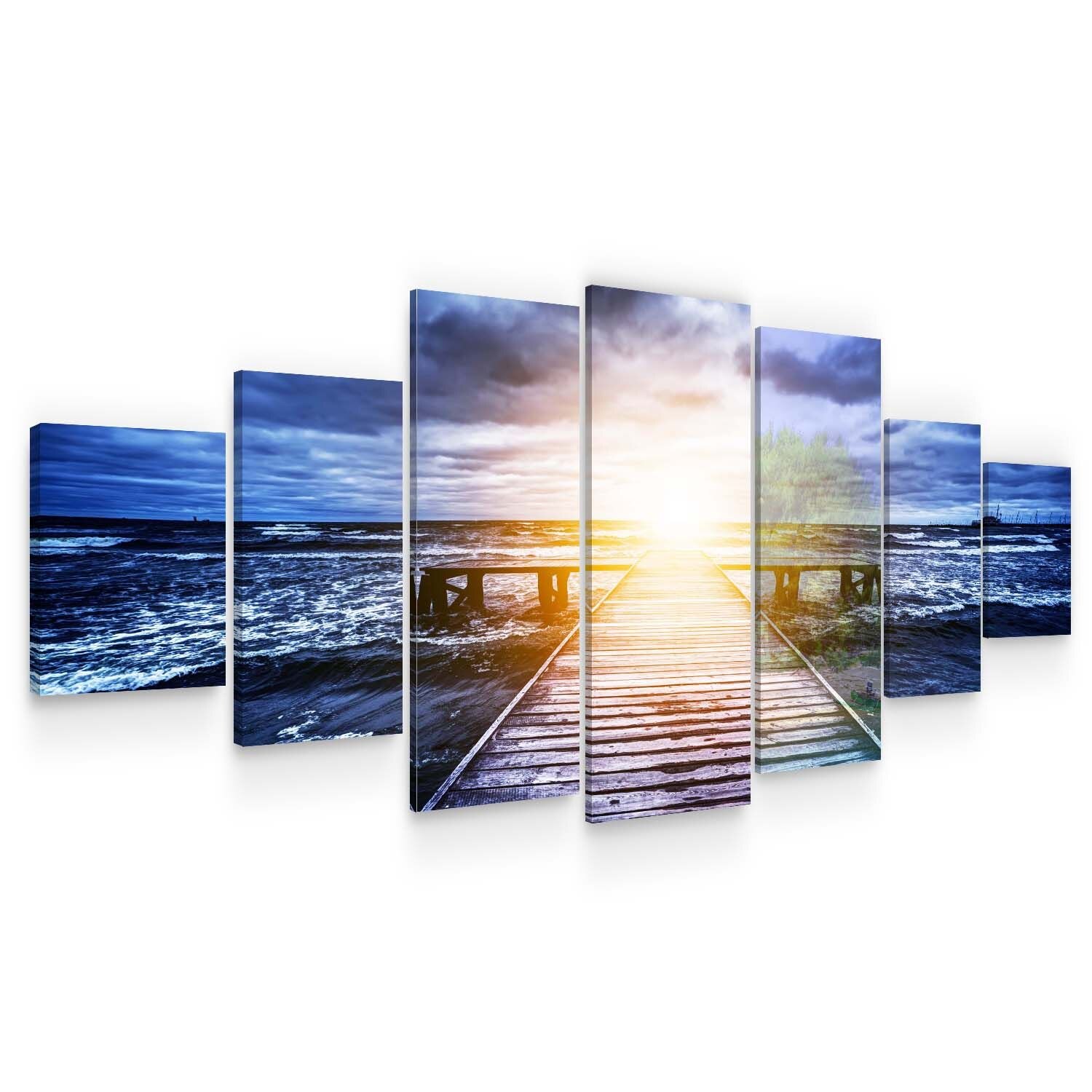 Set Tablou DualView Startonight Lumina de la capat, 7 piese, luminos in intuneric, 100 x 240 cm