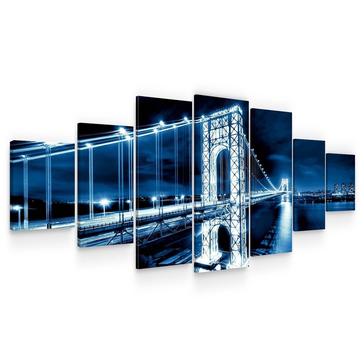 Set Tablou DualView Startonight Pod albastru, 7 piese, luminos in intuneric, 100 x 240 cm