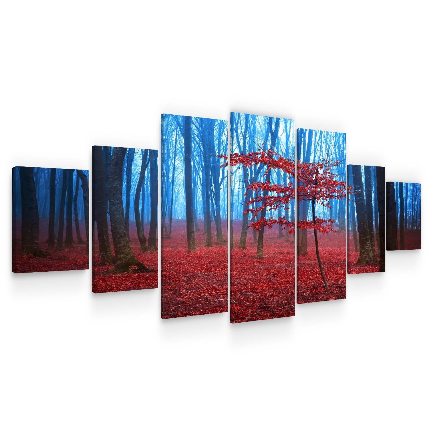 Set Tablou DualView Startonight Padurea misterioasa, 7 piese, luminos in intuneric, 100 x 240 cm