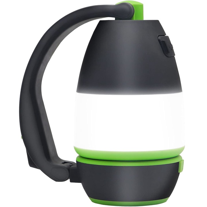 Lanterna camping Sunmostar, LED, IPX4, Incarcare USB, ABS, Negru/Verde