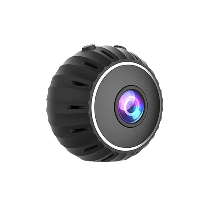 Mini camera spion, Sunmostar, 4K, 1080P, Full HD, Audio/Video, 3x3x2.3 cm, Negru