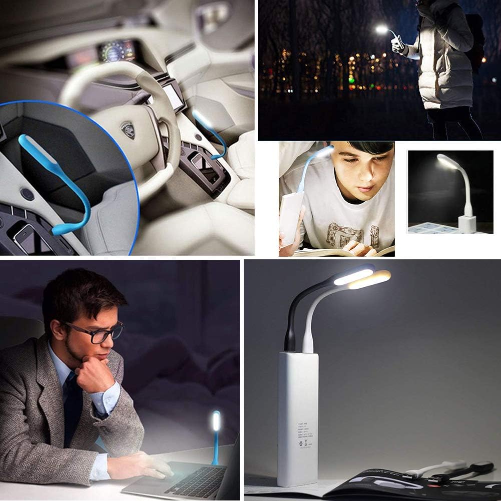2x Lampada USB A Collo Di Cigno Per Laptop E PC – Luce LED Ricondizionata, Ottima Per Studio