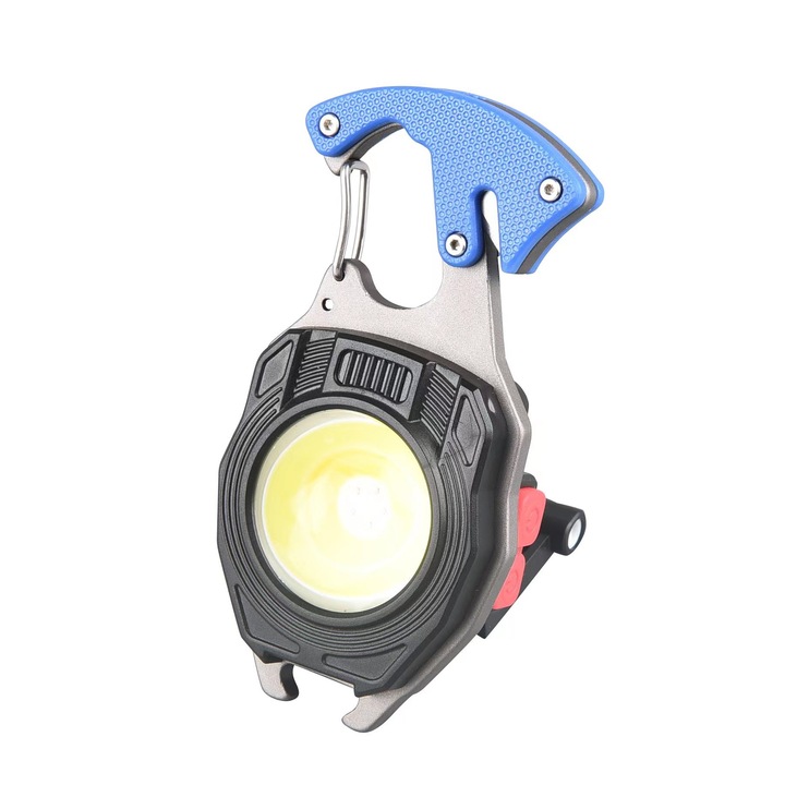 Мултифункционален къмпинг фенер, ABS/алуминий, USB-C, многоцветен