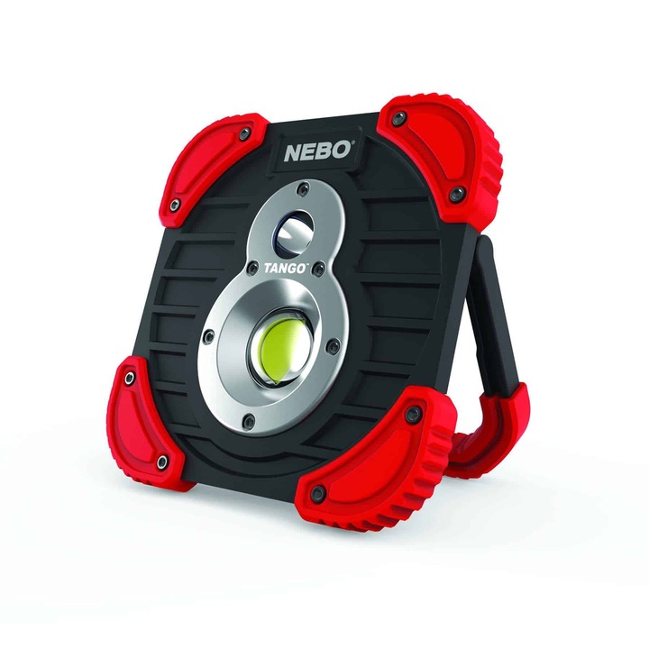 NEBO Tango акумулаторна работна лампа / USB зарядно, черно/червено