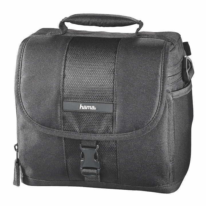 Чанта за камера Hama Ancona, множество джобове, черна, 20x11x17см
