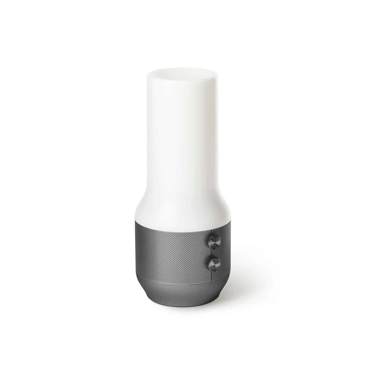 LED фенер 3 в 1, Lexon, Bluetooth 6W, Power bank 4000 mAh, Бял/Сив