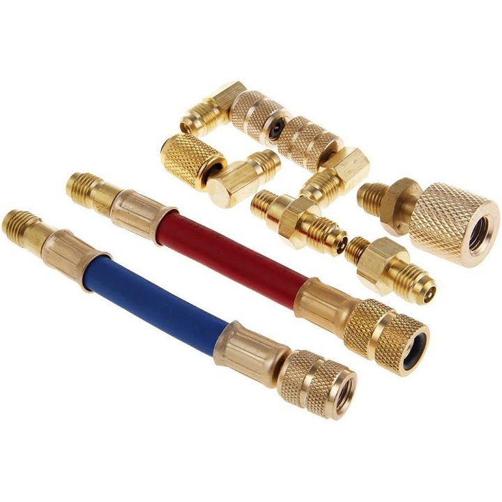 2 db klíma tömlő adapter készlet, QttvbTna, 8 db, tarka