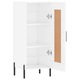 Servanta vidaXL, alb extralucios, 34,5x34x90 cm, lemn compozit, 14.3 kg 830454