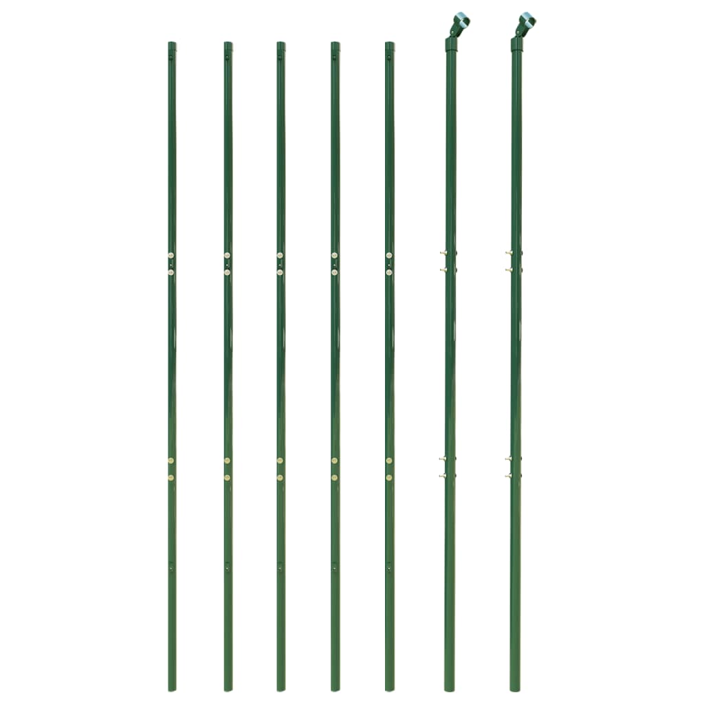 Recinzione Metallica VidaXL Con Flangia Verde 2x10 M – Per Giardino E Animali - 5