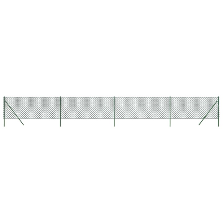Gard de plasa de sarma vidaXL, verde, 0,8x10 m 10.65 kg 153904