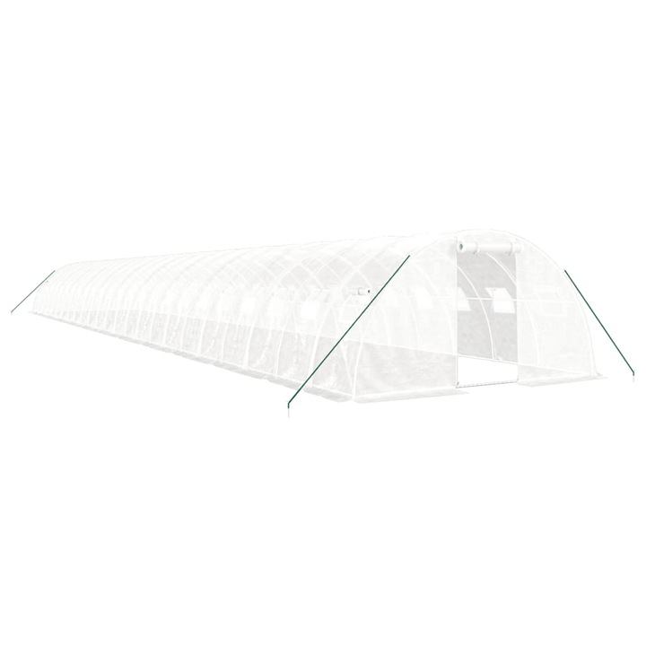 VidaXL fehér acélvázas melegház 96 m² 24 x 4 x 2 m 3188082