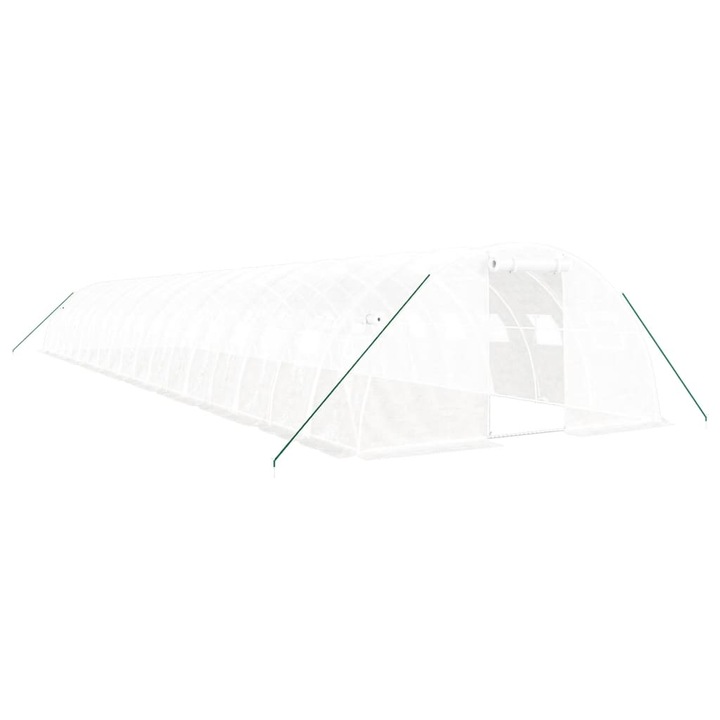 VidaXL fehér acélvázas melegház 72 m² 18 x 4 x 2 m 3188079