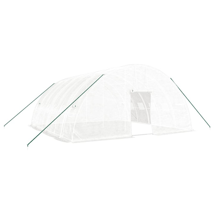 VidaXL fehér acélvázas melegház 36 m² 6 x 6 x 2,85 m 3188117
