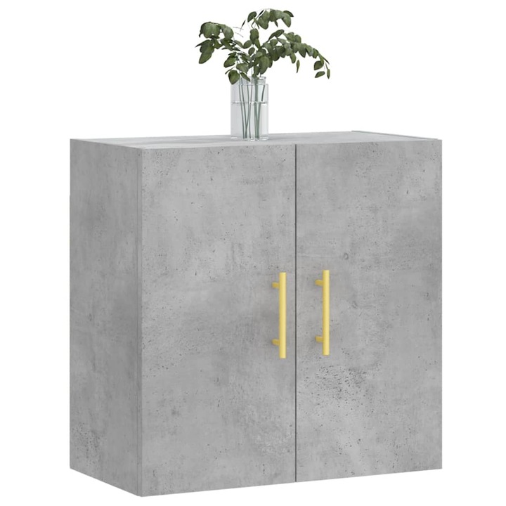 Dulap de perete vidaXL, 60x31x60 cm, lemn compozit, 15.7 Kg, gri beton