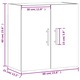 Dulap de perete vidaXL, 60x31x60 cm, lemn compozit, 15.7 Kg, gri beton