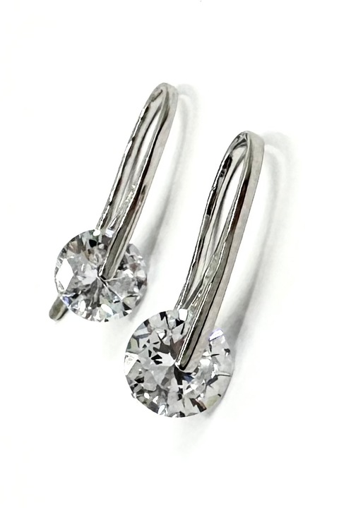 Cercei Argint Rodiat cu Zirconiu, Dinuzete
