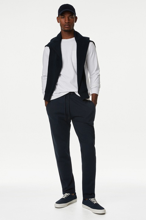 Marks & Spencer, Pantaloni de trening cu buzunare laterale, Albastru ultramarin