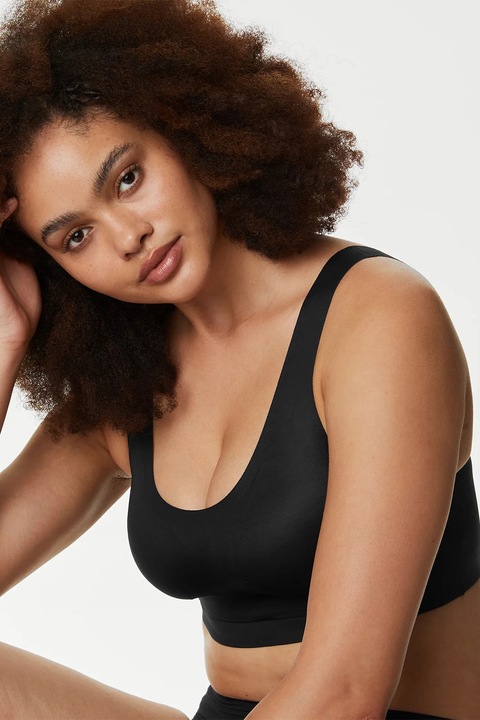 Marks & Spencer, Bustiera cu burete, fara sustinere metalica, Negru