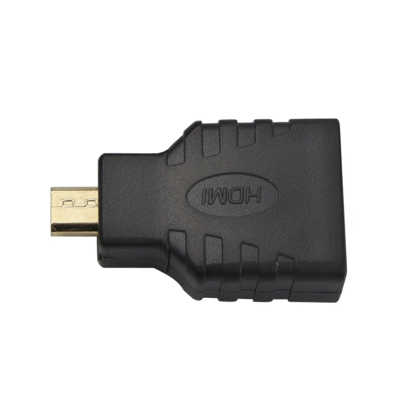 Преходник HDMI женско към Micro HDMI мъжко, позлатени контакти, черен ...