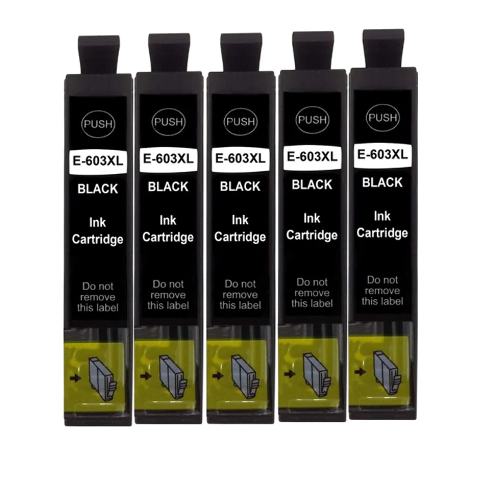 Set 5 cartuse Compatibile cu Epson 603XL pentru Epson Expression Home XP-2100, XP-2150, XP-2155, XP-2105, XP-3100, XP-3105, XP-3150, XP-3155, XP-4100, XP-4105, XP-4150, XP-4155, Black 2500 pagini