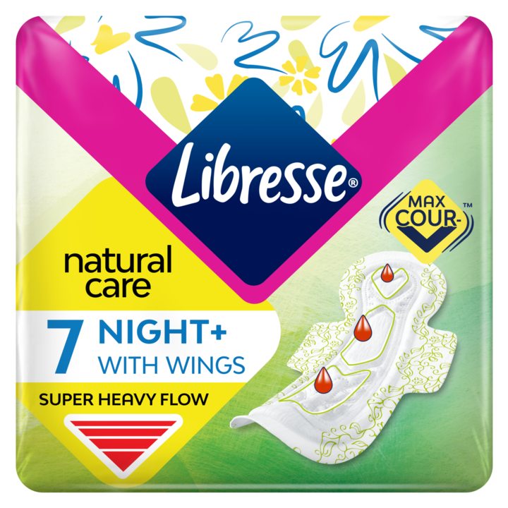 Absorbante Libresse Natural Care Night, 7 buc