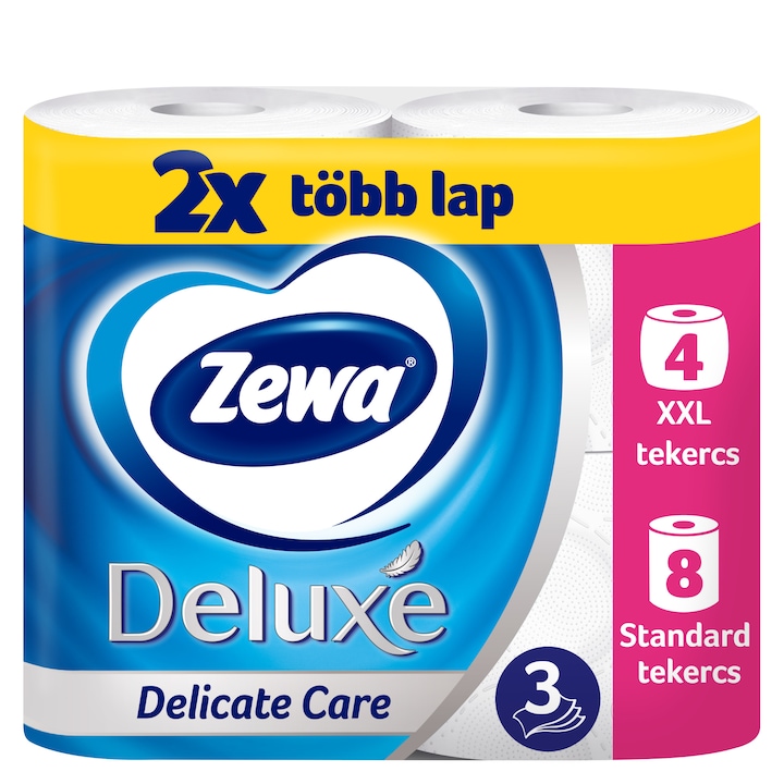 Zewa Deluxe Delicate Care XXL 3 rétegű toalettpapír, 4 tekercs