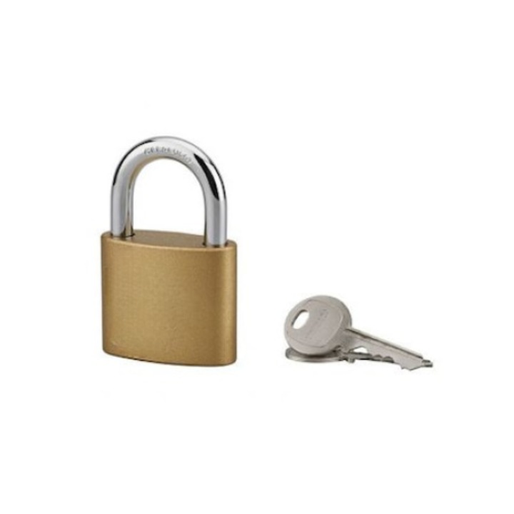 Lacat cu cheie, otel, 50 mm