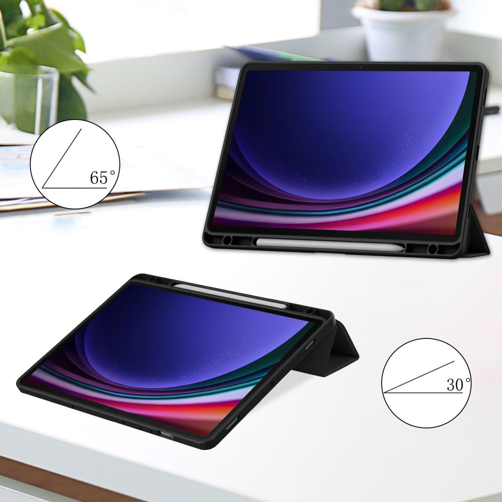 Husa Tech-Protect Smartcase Pen Hybrid compatibila cu Samsung Galaxy Tab S9 11 inch Black