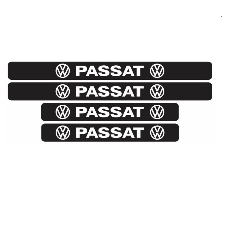 Set 4 protectii praguri auto, autoadezive Passat, Alb