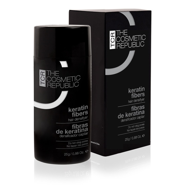 Fibre capilare de cheratina The Cosmetic Republic Light Brown( Saten deschis) 25 g