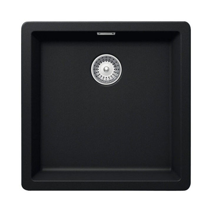 Chiuveta Bucatarie Cu O Cuva Schock Greenwich N-100 45,6x45,6 Cm, Fara Picurator, Montare Pe/sub Blat, Cristadur Puro