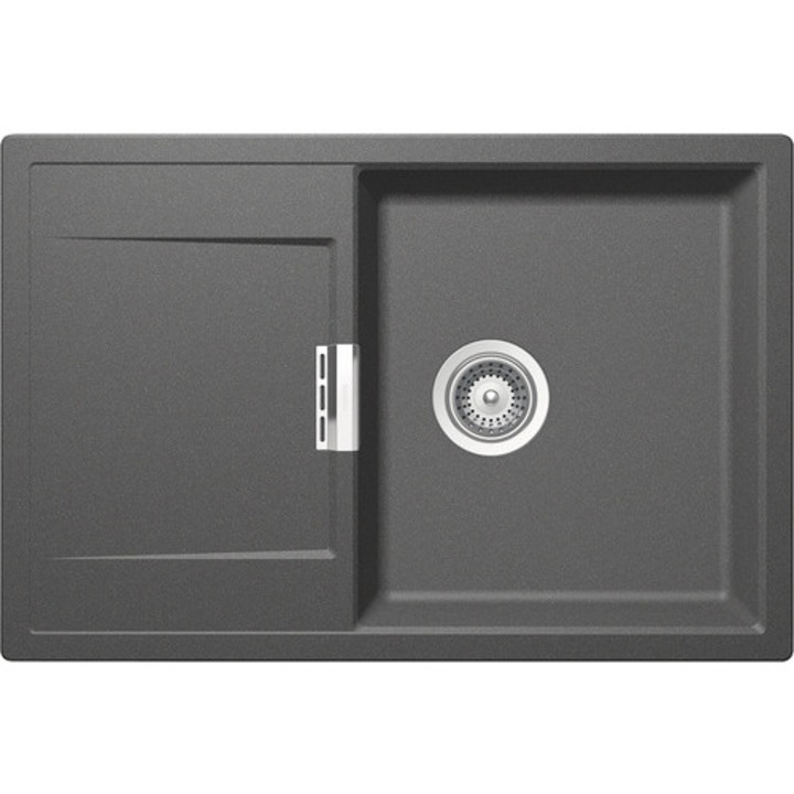 Chiuveta Bucatarie Cu O Cuva Schock Mono D-100 76,5x51 Cm, Cu Picurator, Reversibila, Cristadur Stone